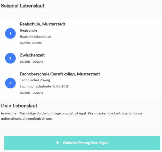 BAföG Rechner BAföG Antrag Lebenslauf